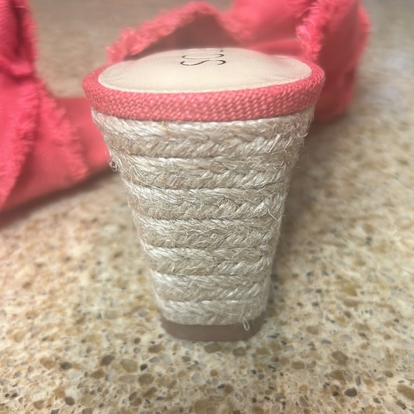 Sole Society Red Casual Bowknot Comfy Slip On Sandal Size 10 - Picture 4 of 7